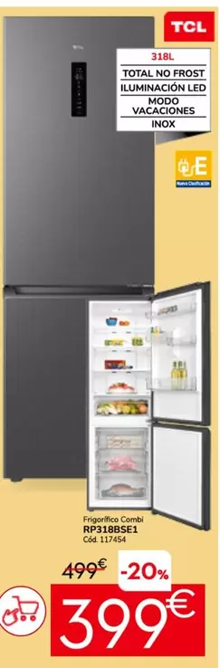TCL - Frigorífico Combi RP318BSE1