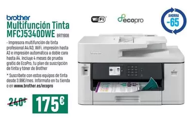 Brother - Multifuncion Tinta MFCJ5340DWE 