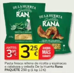 Rana - Pasta Fresca Rellena De Ricotta Y Espinacas O Calabaza Y Cebolla De La Huerta Paquete