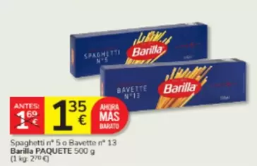 Barilla - Spaghetti N' 5 O Bavette N' 13 Paquete