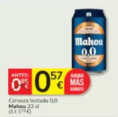 Mahou - Cerveza Tostada 0.0