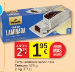 Consum - Tarta Laminada Sabor Nata