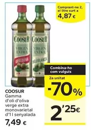 Coosur - Gamma D'oli D'oliva Hajublanca Verge Extra Monovarietal D'1l Senyalada