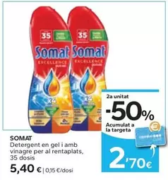 Somat - Detergent En Gel I Amb Vinagre Per Al Rentaplats