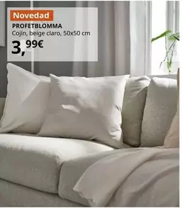 Profetblomma - Cojín, Beige Claro, 50x50 Cm