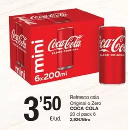 Coca-Cola - Refresco Cola Original O Zero