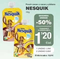 Nesquik - Pouch Cacao O Cacao Y Platano