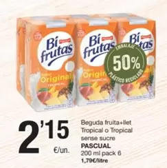 Pascual - Beguda Fruita+llet Tropical O Tropical Sense Sucre