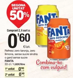 fanta - Refresc Zero Taronja