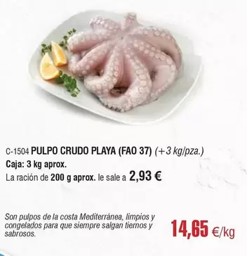 Costa - Pulpo Crudo Playa