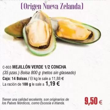 origen - Mejillón Verde