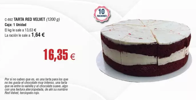 Intenso - Tarta Red Velvet