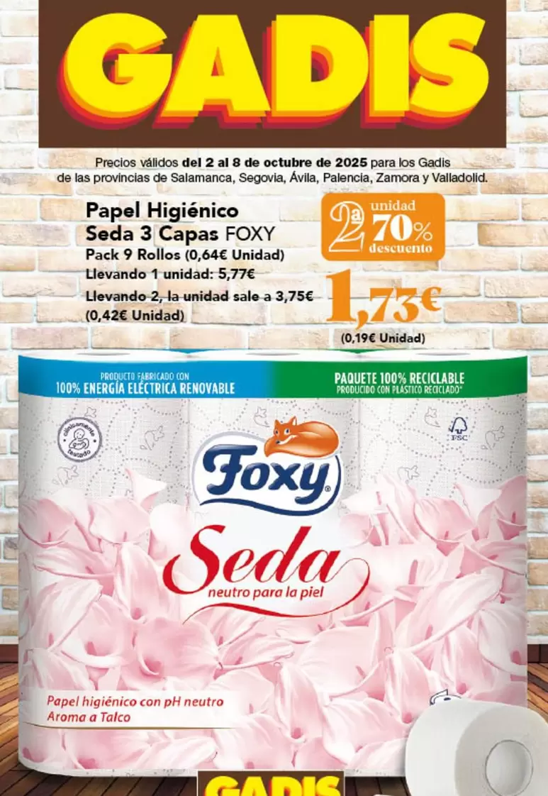 Foxy - Papel Higiénico Seda 3 Capas