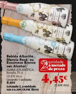 Alma Atlantica - Bebida Albariño/ Mencia Rosé Ou Escumoso Sen Alcohol