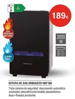 Orbegozo - Estufa De Gas Hbf100