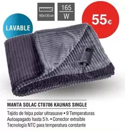 Solac - Manta  Ct8706 Kannas Single