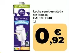 Carrefour - Leche Semidesnatada Sin Lactosa