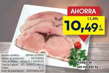 Rodaja De Pez Espada Kg