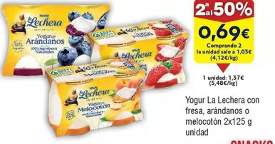 Nestlé - Yogur La Lechera Con Fresa/ Arandanos O Melocoton
