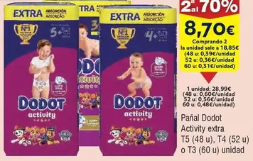 Dodot - Panal Activity Extra T5/ T4 O T3