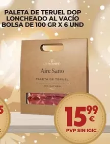 Teruel - Paleta De  Dop Loncheado Al Vacio Bolsa De 100 Gr X 6