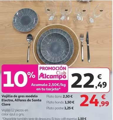 alcampo - Vajilla De Gres Modelo Electra, Alfares De Santa Clara