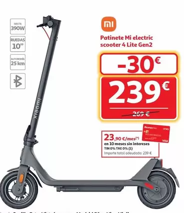 Xiaomi - Patinete Mi Electric Scooter 4 Lite Gen2