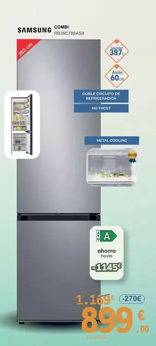 Samsung - Combi RB38C7B6AS9 