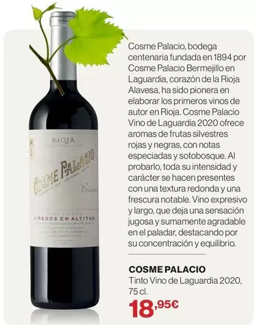 Palacio - Tinto Vino De Laguardia 2020