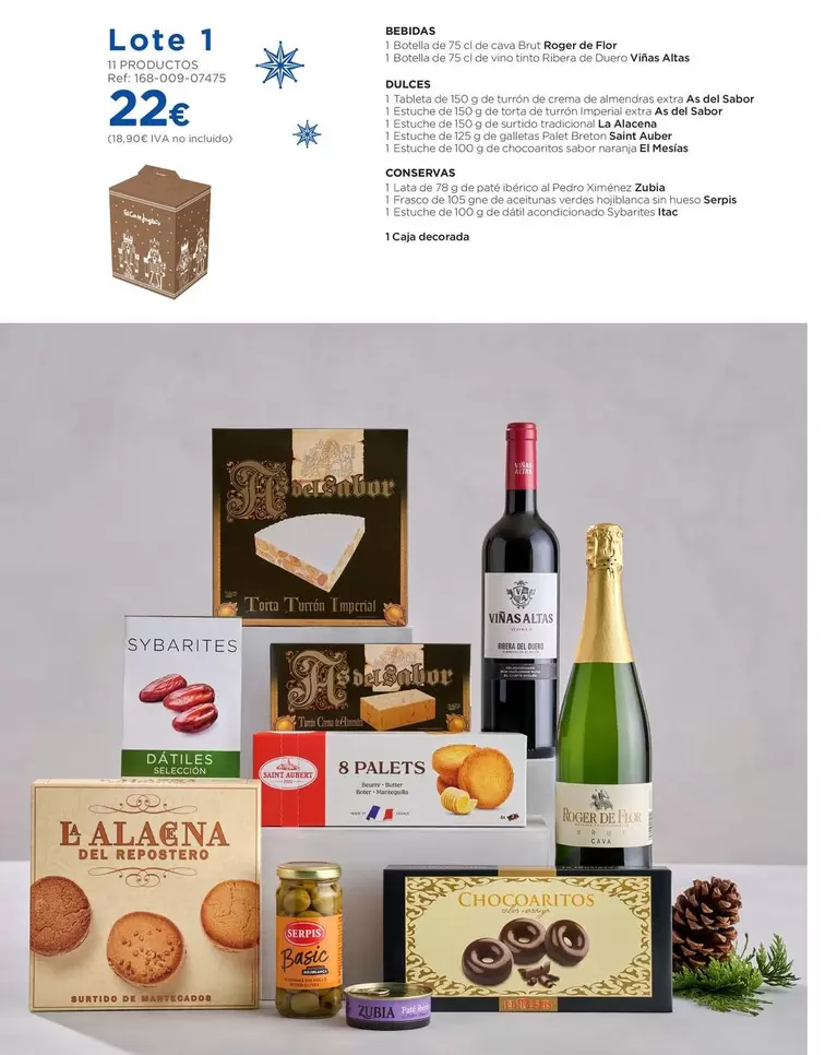 Lote 1 : Bebidas, Dulces, Conservas