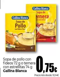 Gallina Blanca - Sopa De Pollo Con Fideos O Ternera Con Estrellitas