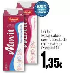 Pascual - Leche Movit Calcio Semidesnatada O Desnatada
