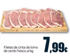 Filetes De Cinta De Lomo De Cerdo Fresco