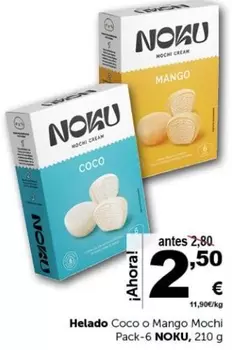 Noku - Helado Coco O Mango Mochi