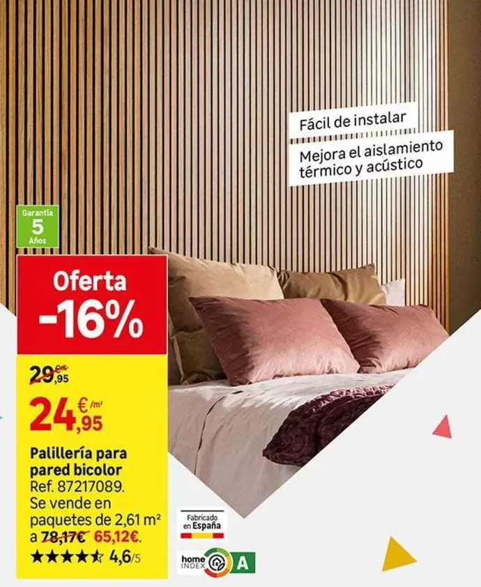 Palilleria Para Pared Bicolor