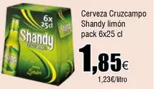 Cruzcampo - Cerveza Shandy Limon