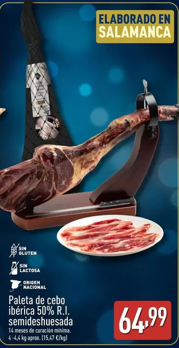 Salamanca - Paleta De Cebo Ibèrica 50% R.l. Semideshuesada