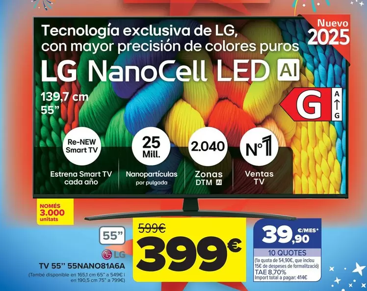 LG - Tv 55" 55NANO81A6A
