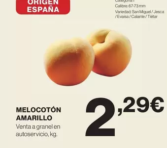 origen - Melocoton Amarillo
