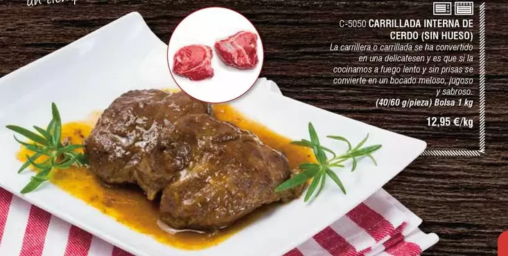 A Fuego Lento - Carrillada Intema De Cerdo Sin Hueso