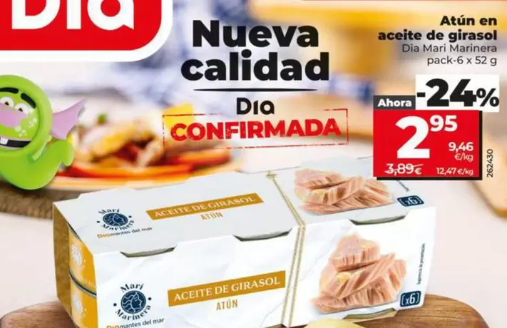 Dia Mari Marinera - Atún En Aceite De Girasol  Pack-6 X 52 G