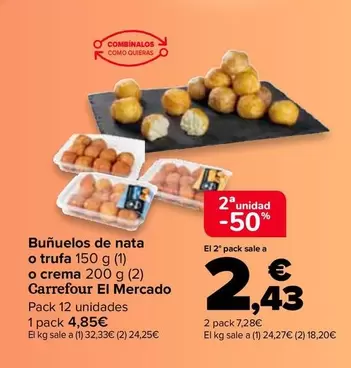 Carrefour El Mercado - Bunuelos De Nata O Trufa, O Crema