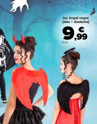 Set Angel Negro (Alas + Diadema)