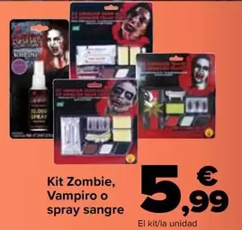 Kit Zombie Vampiro O Spray Sangre
