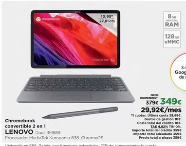 Lenovo - Chromebook Convertible 2 En 1
