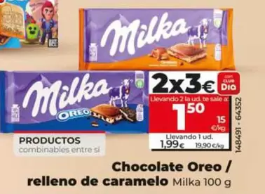 Milka - Chocolate Oreo / Relleno De Caramelo