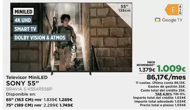 Sony - Televisor Miniled