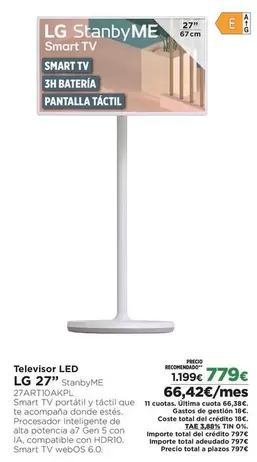 LG - Televisor Led 27"