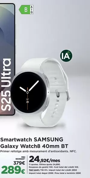 Samsung - Smartwatch Galaxy Watch8 40mm Bt