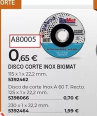 Bigmat - Disco Corte Inox